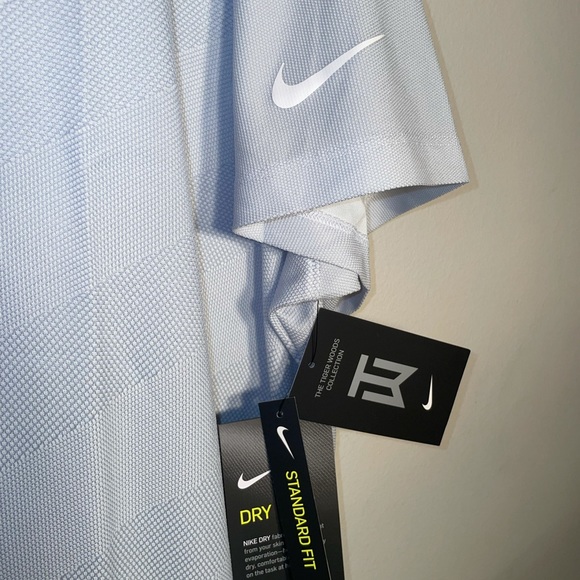 Nike Dry TW Tiger Woods Striped Golf Polo Pure Platinum CK6313-100 Men’s XXL - Picture 4 of 5